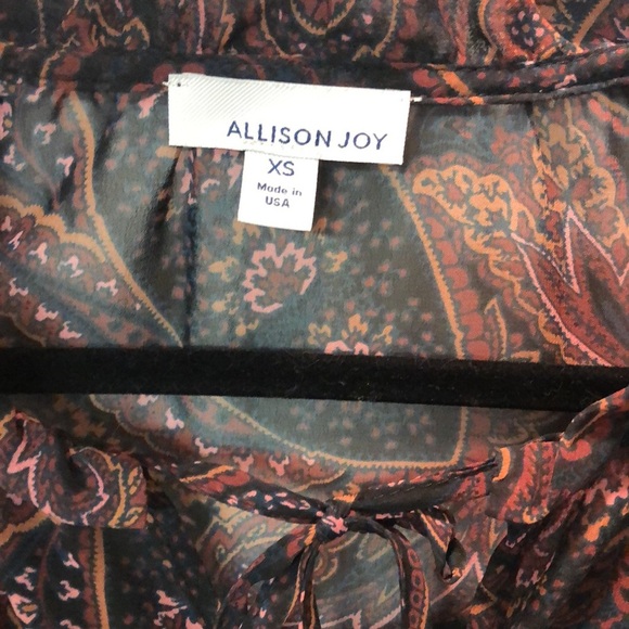 Allison Joy Lined Sheer Moody Paisley Dress Whimsigoth szXS/M - Picture 3 of 6